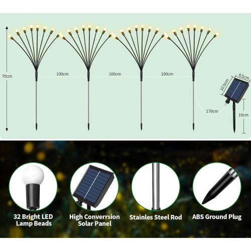 Présentation de Lumières Solaires Jardin, Lucioles Décoratives Vibrantes en situation