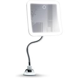 Présentation Miroir Grossissant 10x, LED, Rechargeable, Flexible, Ventouse