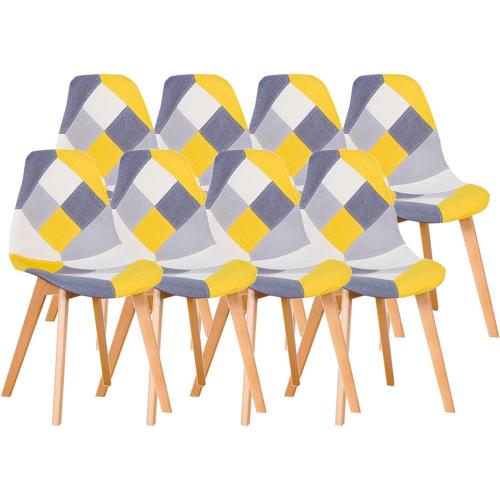 Présentation de Présentation Chaises Salle à Manger Scandinaves, Lot 4, Jaune