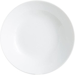 Présentation Assiettes creuses verre opale Arcopal, 12 pièces, blanc