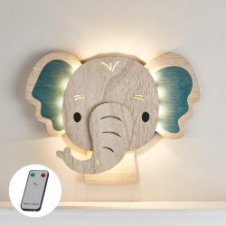 Présentation Applique Murale Enfant Éléphant Lights4fun, 34 LED Blanc Chaud