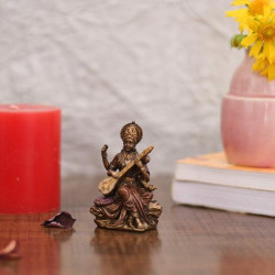 Collectible India Statue Saraswati, Idole Déesse Hindoue en situation