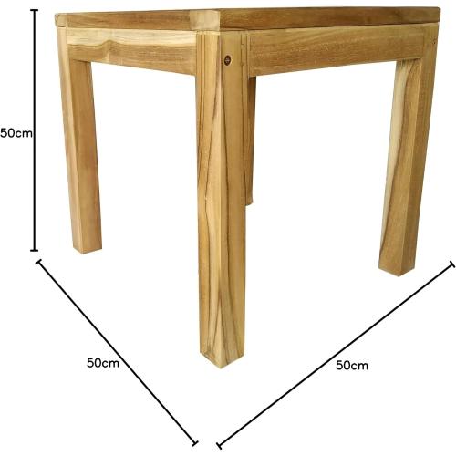 Présentation de Zoom sur Table de Jardin Teck Massif Ambiente Home, Élégante