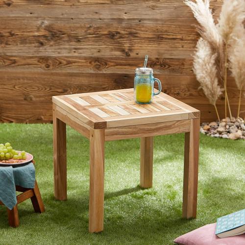 Présentation de Table de Jardin Teck Massif Ambiente Home, Élégante en situation