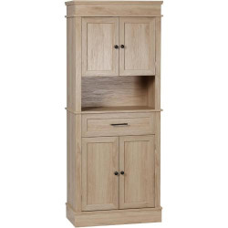 Présentation Buffet Cuisine Armoire Multi Rangements Chêne Clair