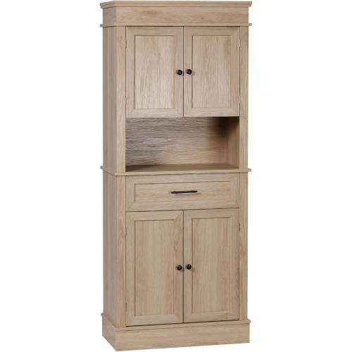 Présentation de Présentation Buffet Cuisine Armoire Multi Rangements Chêne Clair