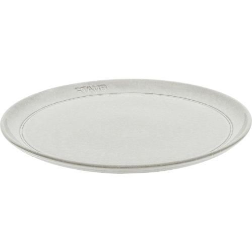 Présentation de Présentation Assiette plate céramique émaillée truffe blanche STAUB