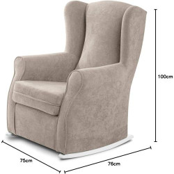 Fauteuil balancelle orejero beige vanille, moderne, confort en situation