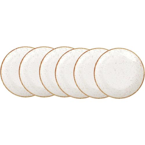 Présentation de Présentation Assiettes Plates Rondes Porcelaine Blanche Rustico 6pcs