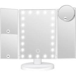 Présentation Miroir maquillage LeeWent lumineux, tactile, trois volets