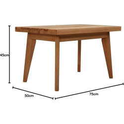 Table Basse Krok, Bois Massif Hêtre, Design Élégant en situation