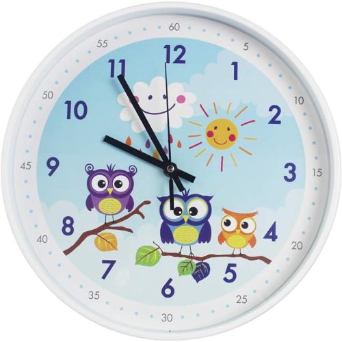 Présentation de Présentation Horloge murale licorne enfants Coslife, éducative, colorée