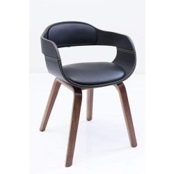 Présentation Chaise Costa Kare Design, Marron Noir, Aspect Cuir