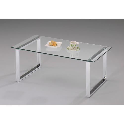 Présentation de Zoom sur Table basse moderne Kings Brand, finition chromée, verre