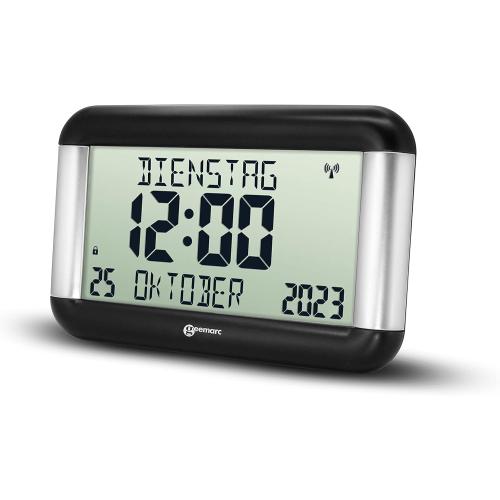 Présentation de Zoom sur Horloge Calendrier Geemarc Viso8, Réglage Automatique, Grands Caractères