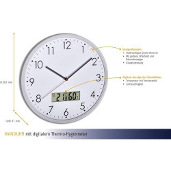 Horloge Murale TFA Dostmann, Design Élégant, Précision en situation