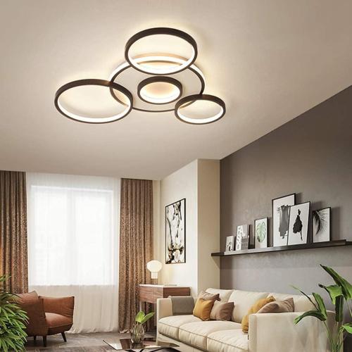 Présentation de Zoom sur Plafonnier LED Moderne Ghy, Dimmable, Design Anneau