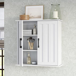 Armoire Murale RiverRidge Monroe, Bois Blanc, 2 Portes en situation