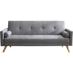 Présentation Canapé Scandinave Convertible Tissu Gris, Design Moderne