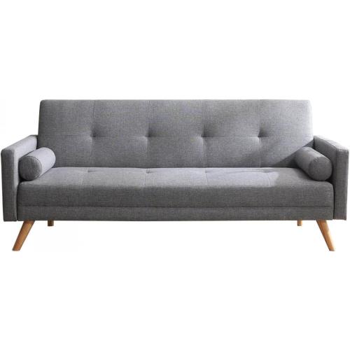 Présentation de Présentation Canapé Scandinave Convertible Tissu Gris, Design Moderne