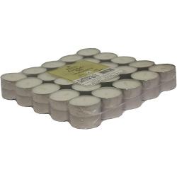 Bougies chauffe-plat blanches, lot de 50, longue durée en situation