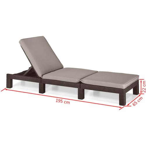 Présentation de Zoom sur Chaise Longue Daytona SL Keter, Marron, Confort Extérieur