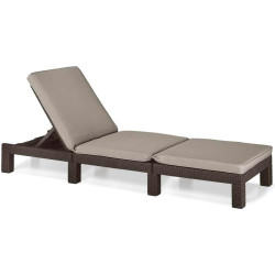 Présentation Chaise Longue Daytona SL Keter, Marron, Confort Extérieur