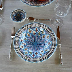 Présentation Assiettes YODECO turquoise, lot de 6, design élégant