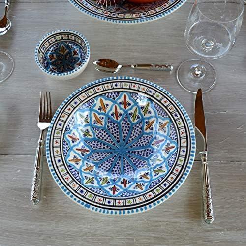 Présentation de Présentation Assiettes YODECO turquoise, lot de 6, design élégant