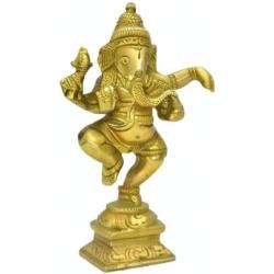 Ganesh Dansant Métal Marron, Artisanat Unique en situation