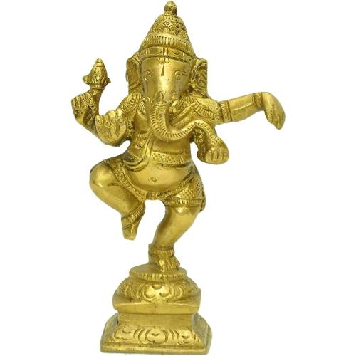 Présentation de Présentation Ganesh Dansant Métal Marron, Artisanat Unique