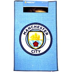 Tapis imprimé écusson officiel Manchester City FC en situation