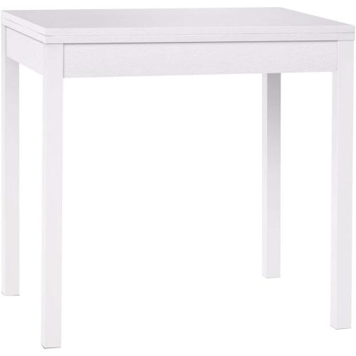 Présentation de Zoom sur Table extensible moderne SATURNO blanc frêne, icreo