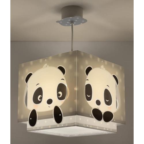 Présentation de Zoom sur Lampe Suspension Enfant Ours Panda Animaux Bleu Lustre