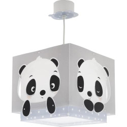 Présentation Lampe Suspension Enfant Ours Panda Animaux Bleu Lustre