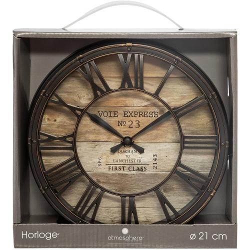 Présentation de Zoom sur Horloge à Poser Vintage Atmosphera, Élégance Intérieure