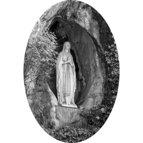 Présentation de Zoom sur Statue Notre Dame de Lourdes, polyresine, blanche, 10 cm