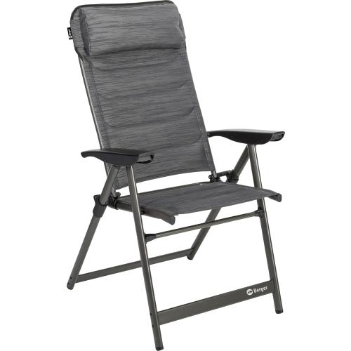 Présentation de Présentation Chaise Camping Pliable Slimline Anthracite, 5 Positions