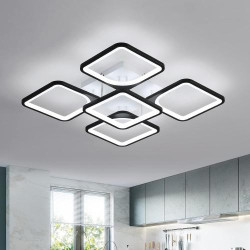 Présentation Dorlink Plafonnier LED Moderne, 6750LM, Noir, Éclairage Intérieur