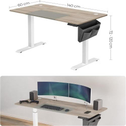 Bureau Électrique Assis-Debout SONGMICS: Ergonomie et Design Moderne en situation