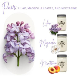 Bougie soja Nika S Home Lilas, parfum floral élégant en situation