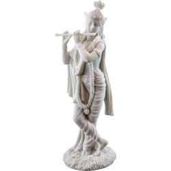 Présentation Statue Krishna Marbre Blanc, Top Collection, Sculpture Hindoue