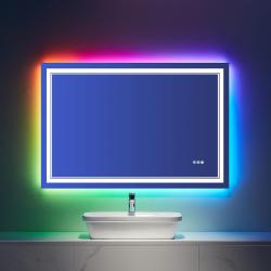 Présentation Miroir salle de bain LED RVB, anti-buée, incassable