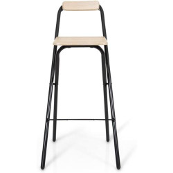 Tabouret Bar Pliant Belfast Aspect Bois Milton  en situation