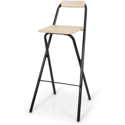 Présentation Tabouret Bar Pliant Belfast Aspect Bois Milton 