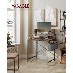 Bureau VASAGLE, Table Ordinateur, Style Industriel, Marron Noir en situation