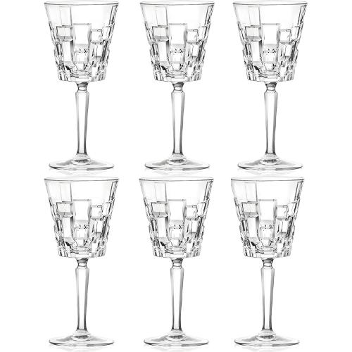 Présentation de Verres à vin RCR Etna, 6 pièces, verre transparent en situation