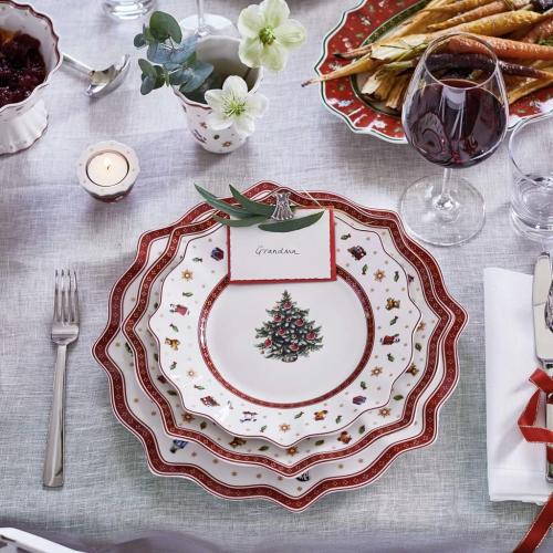 Présentation de Villeroy et Boch Assiette Plate Blanche Porcelaine Premium en situation