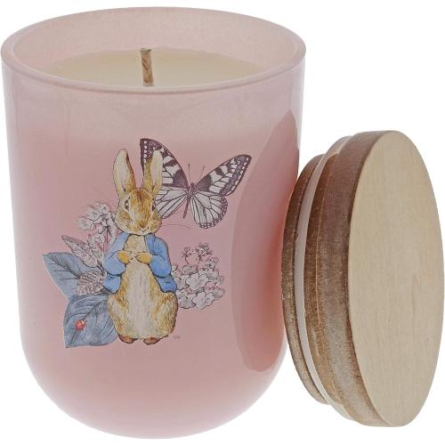 Présentation de Présentation Bougie Peter Rabbit Beatrix Potter, Rose Parfumée