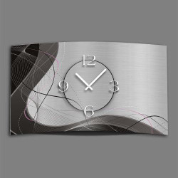 Présentation Horloge murale 3D Dixtime, design moderne abstrait, gris